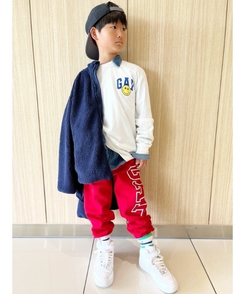 GAP（ギャップ）の「GAPロゴジョガーパンツ (キッズ)（スウェットパンツ・キッズ・レッド/ネイビー/チャコールグレー・L/S/XXL/XL/M/XS）」の13枚目の写真