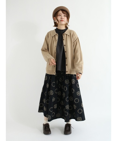 Samansa Mos2（サマンサ モスモス）の「スタンドフリルブラウス（シャツ/ブラウス・レディース・サックスブルー/モカ/チャコール/キナリ・ﾌﾘ-）」の9枚目の写真