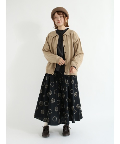 Samansa Mos2（サマンサ モスモス）の「スタンドフリルブラウス（シャツ/ブラウス・レディース・サックスブルー/モカ/チャコール/キナリ・ﾌﾘ-）」の10枚目の写真