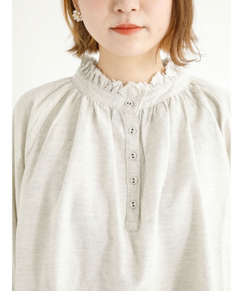 Samansa Mos2（サマンサ モスモス）の「スタンドフリルブラウス（シャツ/ブラウス・レディース・サックスブルー/モカ/チャコール/キナリ・ﾌﾘ-）」の21枚目の写真