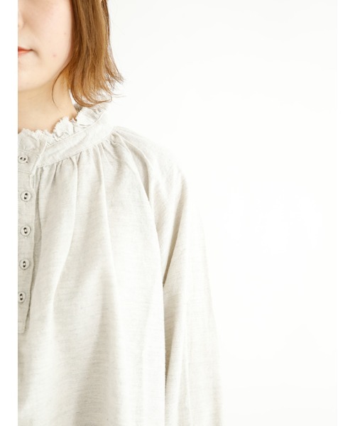 最終価格 サマンサモスモス 立川限定 リネンスタンドフリルブラウス