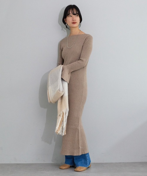 SHENERY（シーナリー）の「リサイクルポリブロックチェックストール（ストール/ショール・レディース・ベージュ/グリーン・FREE）」の13枚目の写真