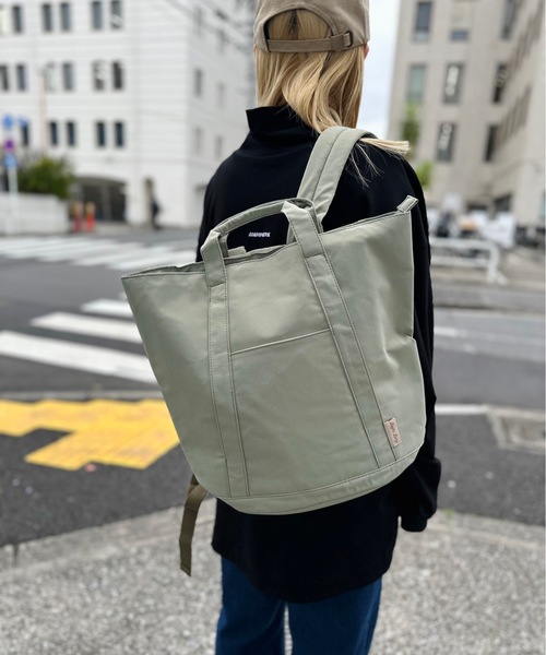 【セール】Legato Largo / レガートラルゴ / 撥水コットン調ポリ トート型リュック / LT-F2053Z（バックパック/リュック）｜Legato Largo（レガートラルゴ）