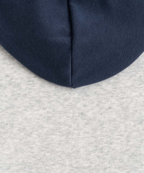 Rocky Monroe（ロッキーモンロー）の「オーバーサイズ 裏起毛カレッジロゴプリントプルオーバーパーカー（パーカー・メンズ・ブラック/ネイビー/グレー/グリーン/ブラック系/グレー系/グレー系1/グリーン系/ホワイト・M/L/XL）」の11枚目の写真