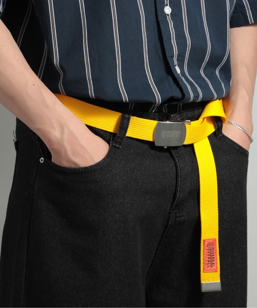 UNIVERSAL OVERALL(ユニバーサルオーバーオール)の「【UNIVERSAL OVERALL】ロゴ入りロングガチャベルト UV0846I(ベルト・メンズ・ブラック/オフホワイト/レッド/グリーン/キャメル/ピンク/ネイビー/ブルー/ライトグレー/イエロー・FREE)」の7枚目の写真