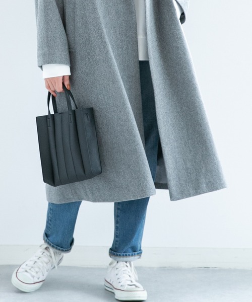 NANO universe（ナノユニバース）の「LB.04/プリーツミニトートバッグ（トートバッグ・レディース・ホワイト/ブラック/ベージュ・FREE）」の13枚目の写真