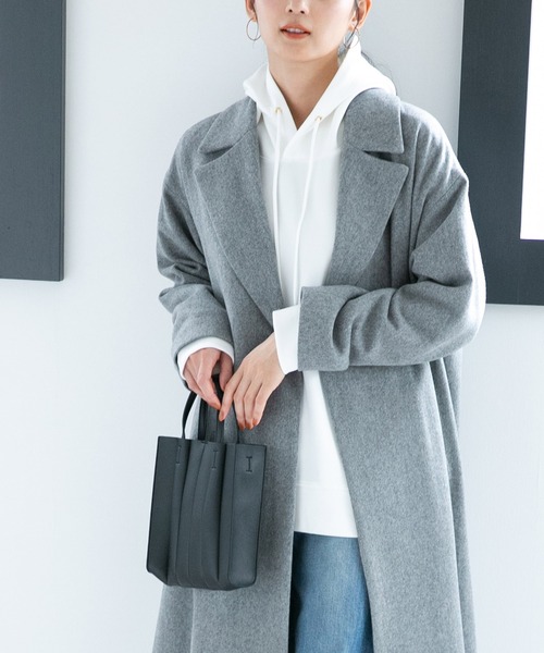 NANO universe（ナノユニバース）の「LB.04/プリーツミニトートバッグ（トートバッグ・レディース・ホワイト/ブラック/ベージュ・FREE）」の14枚目の写真