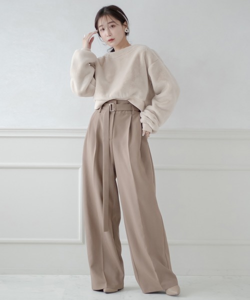 qumerry.（キュメリ）の「ファープルオーバー（その他トップス・レディース・ベージュ/オフホワイト・FREE）」の4枚目の写真