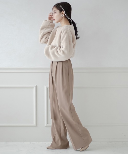 qumerry.（キュメリ）の「ファープルオーバー（その他トップス・レディース・ベージュ/オフホワイト・FREE）」の6枚目の写真