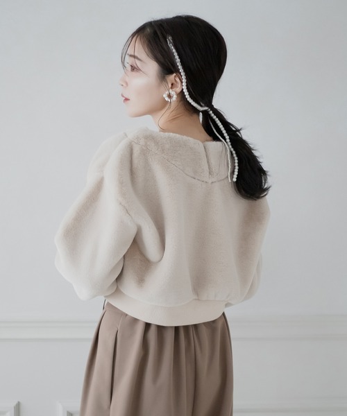 qumerry.（キュメリ）の「ファープルオーバー（その他トップス・レディース・ベージュ/オフホワイト・FREE）」の9枚目の写真