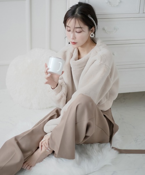 qumerry.（キュメリ）の「ファープルオーバー（その他トップス・レディース・ベージュ/オフホワイト・FREE）」の13枚目の写真