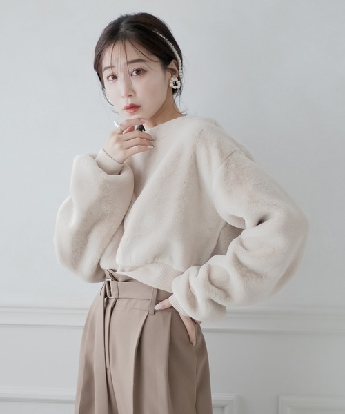 qumerry.（キュメリ）の「ファープルオーバー（その他トップス・レディース・ベージュ/オフホワイト・FREE）」の8枚目の写真