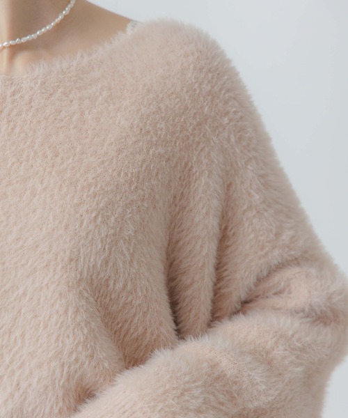 flower(フラワー)の「スウィートシャギーニット(ニット/セーター・レディース・ブラウン/ピンク・FREE)」の9枚目の写真