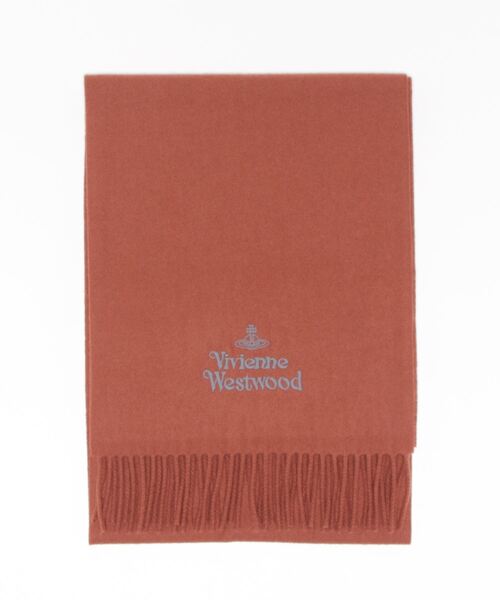 Vivienne Westwood（ヴィヴィアンウエストウッド）の「81030007/W006D/EMBROIDERED LAMBSWOOL/（マフラー・レディース・レッド/ホワイト/ベージュ/ブルー/Wine/ブラック/ピンク/PINK/Navy/LT.Blue/グレー/Beige・FREE）」の8枚目の写真