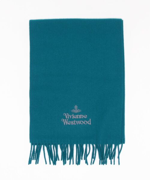 Vivienne Westwood（ヴィヴィアンウエストウッド）の「81030007/W006D/EMBROIDERED LAMBSWOOL/（マフラー・レディース・レッド/ホワイト/ベージュ/ブルー/Wine/ブラック/ピンク/PINK/Navy/LT.Blue/グレー/Beige・FREE）」の5枚目の写真
