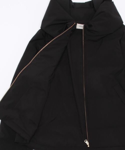 MISCH MASCH（ミッシュマッシュ）の「ショールカラーシームレスダウン（ダウンジャケット/コート・レディース・ブラック/モカ・MEDIUM）」の4枚目の写真
