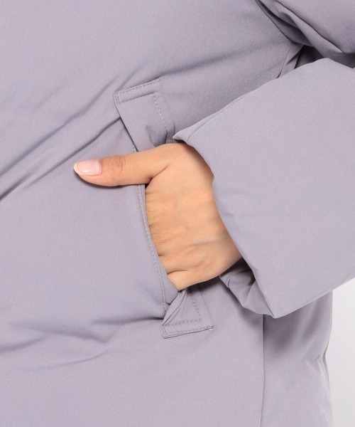 MISCH MASCH（ミッシュマッシュ）の「ショールカラーシームレスダウン（ダウンジャケット/コート・レディース・ブラック/モカ・MEDIUM）」の11枚目の写真