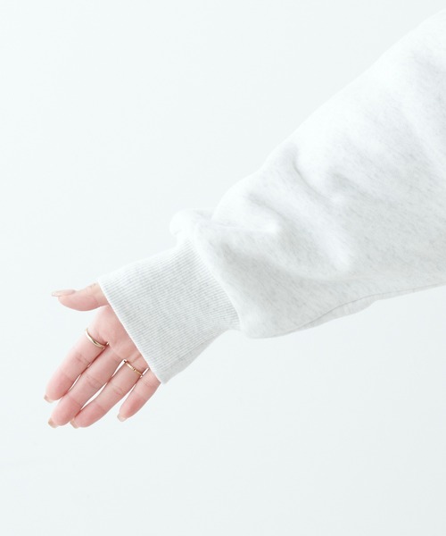 PUAL CE CIN（ピュアルセシン）の「カレッジロゴプリントパーカー（パーカー・レディース・チャコールグレー/グレー系その他・FREE）」の18枚目の写真