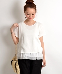 SHIPS for women | タンクセット リネン裏毛プルオーバー(Tシャツ/カットソー)