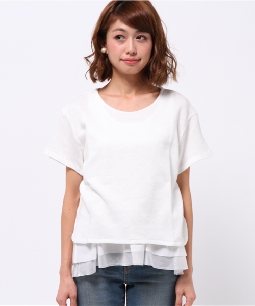 SHIPS for women（シップスフォーウィメン）の「タンクセット リネン裏毛プルオーバー（Tシャツ/カットソー・レディース・ライトホワイト/ライトグレー・36/38）」の3枚目の写真