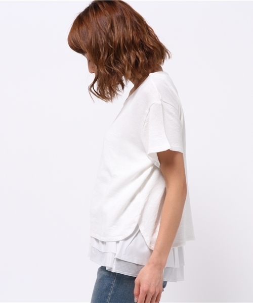 SHIPS for women（シップスフォーウィメン）の「タンクセット リネン裏毛プルオーバー（Tシャツ/カットソー・レディース・ライトホワイト/ライトグレー・36/38）」の4枚目の写真