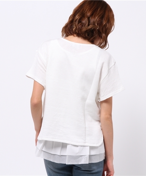 SHIPS for women（シップスフォーウィメン）の「タンクセット リネン裏毛プルオーバー（Tシャツ/カットソー・レディース・ライトホワイト/ライトグレー・36/38）」の5枚目の写真