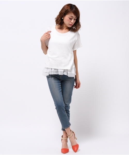 SHIPS for women（シップスフォーウィメン）の「タンクセット リネン裏毛プルオーバー（Tシャツ/カットソー・レディース・ライトホワイト/ライトグレー・36/38）」の6枚目の写真