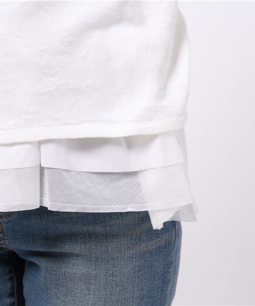 SHIPS for women（シップスフォーウィメン）の「タンクセット リネン裏毛プルオーバー（Tシャツ/カットソー・レディース・ライトホワイト/ライトグレー・36/38）」の9枚目の写真