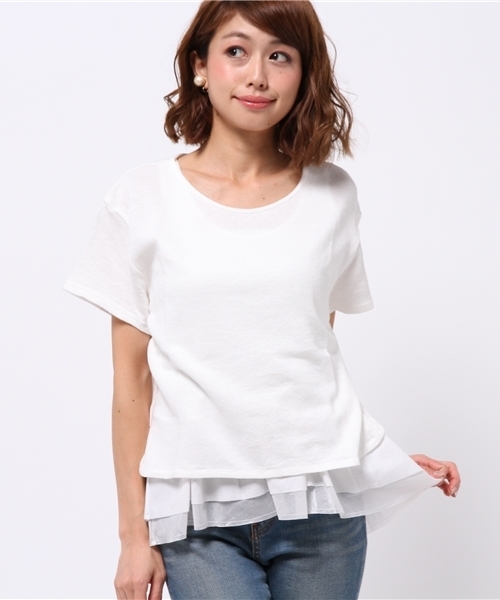 SHIPS for women（シップスフォーウィメン）の「タンクセット リネン裏毛プルオーバー（Tシャツ/カットソー・レディース・ライトホワイト/ライトグレー・36/38）」の13枚目の写真