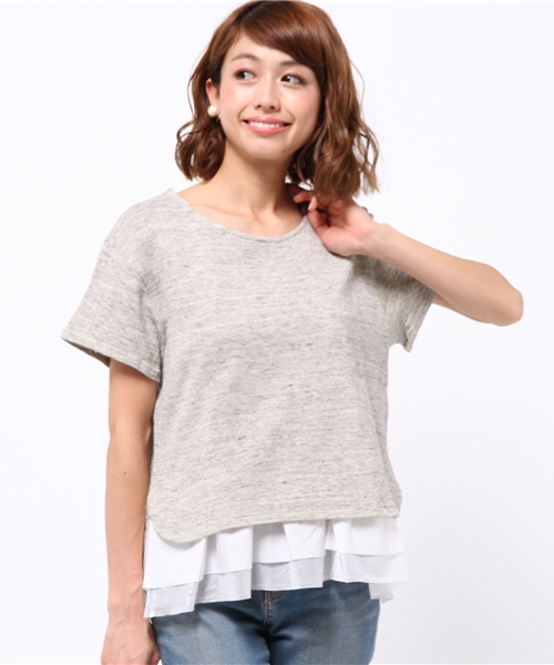 SHIPS for women（シップスフォーウィメン）の「タンクセット リネン裏毛プルオーバー（Tシャツ/カットソー・レディース・ライトホワイト/ライトグレー・36/38）」の12枚目の写真