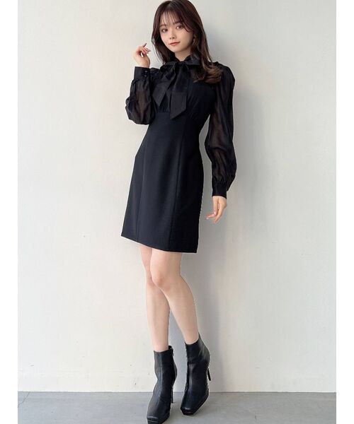 RESEXXY（リゼクシー）の「スクエアトゥショートブーツ（ブーツ・レディース・アイボリー/ブラック・SMALL/MEDIUM/LARGE）」の5枚目の写真