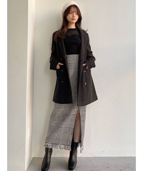 RESEXXY（リゼクシー）の「スクエアトゥショートブーツ（ブーツ・レディース・アイボリー/ブラック・SMALL/MEDIUM/LARGE）」の8枚目の写真