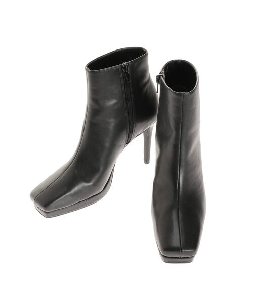 RESEXXY（リゼクシー）の「スクエアトゥショートブーツ（ブーツ・レディース・アイボリー/ブラック・SMALL/MEDIUM/LARGE）」の19枚目の写真