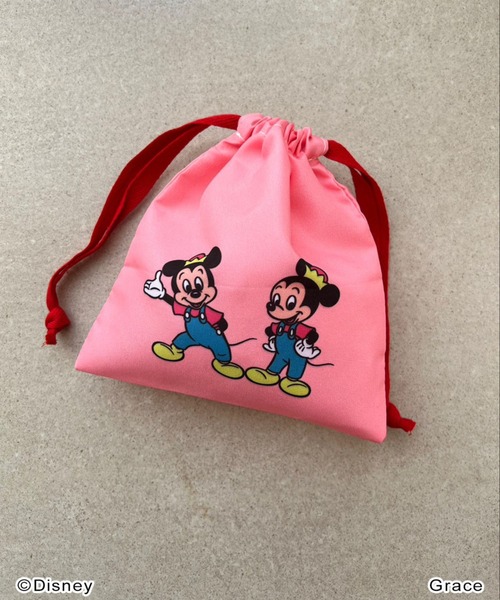 Me%（ミィパーセント）の「【Disney】キンチャクポーチ（ポーチ・レディース・ベージュ/ピンク/イエロー・FREE）」の3枚目の写真