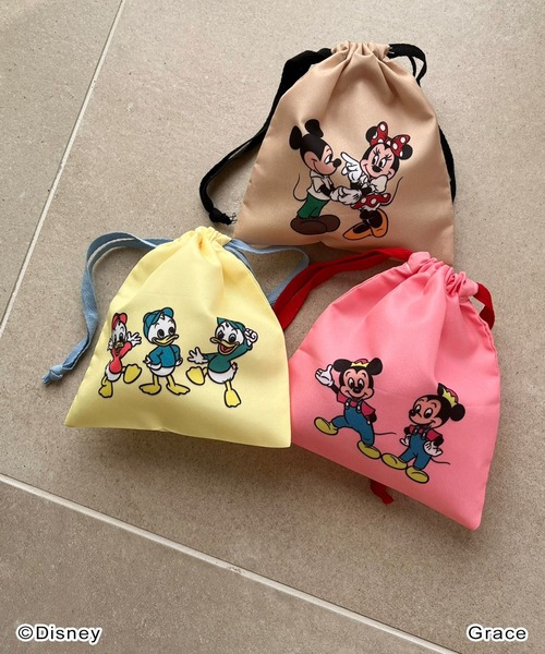 Me%（ミィパーセント）の「【Disney】キンチャクポーチ（ポーチ・レディース・ベージュ/ピンク/イエロー・FREE）」の12枚目の写真