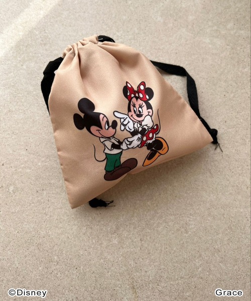 Me%（ミィパーセント）の「【Disney】キンチャクポーチ（ポーチ・レディース・ベージュ/ピンク/イエロー・FREE）」の8枚目の写真