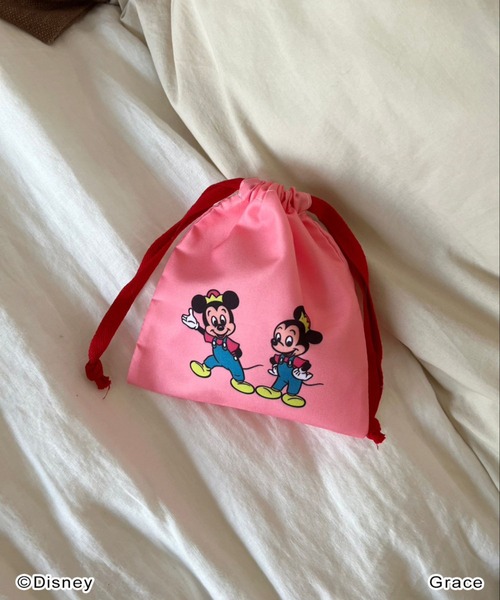 Me%（ミィパーセント）の「【Disney】キンチャクポーチ（ポーチ・レディース・ベージュ/ピンク/イエロー・FREE）」の9枚目の写真