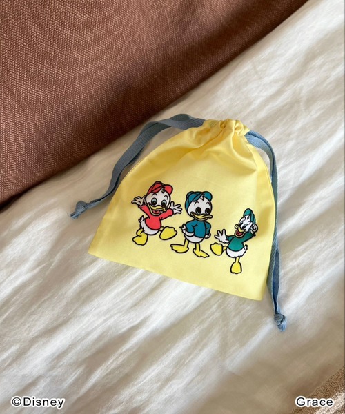 Me%（ミィパーセント）の「【Disney】キンチャクポーチ（ポーチ・レディース・ベージュ/ピンク/イエロー・FREE）」の5枚目の写真