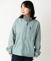 Chesty ノーカラージャケット ブルー系 ノーカラージャケット（ブルー・ネイビー/青色系・ナイロン