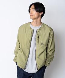 リバーシブルナイロンノーカラージャケット