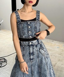 PAGEBOY | デニムビスチェ×スカートSET(ワンピース)