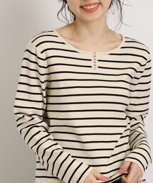 DRESKIP | パ-ル調デザインラウンドネックニット(ニット/セーター)