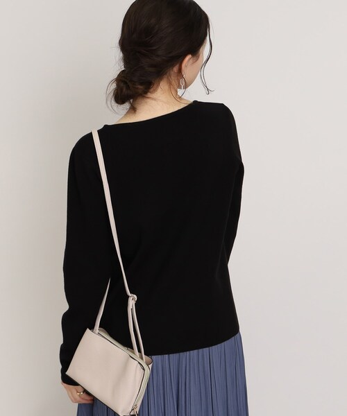 DRESKIP（ドレスキップ）の「◆【洗える】パ－ル調ボタンで惹きつける ラウンドネックニット（ニット/セーター・レディース・ブラック/ナチュラル/ホワイト系5/ピンク系・02/03/04）」の22枚目の写真