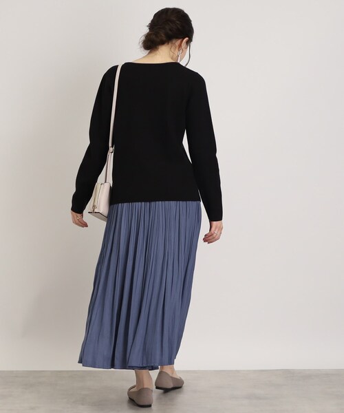 DRESKIP（ドレスキップ）の「◆【洗える】パ－ル調ボタンで惹きつける ラウンドネックニット（ニット/セーター・レディース・ブラック/ナチュラル/ホワイト系5/ピンク系・02/03/04）」の18枚目の写真