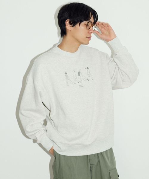 CRAFT STANDARD BOUTIQUE（クラフトスタンダードブティック）の「裏毛プリントスウェット（スウェット・メンズ・ブラック/杢グレー/ホワイト系その他・L/M/XL）」の2枚目の写真