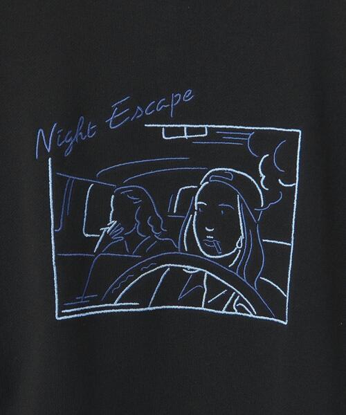 info. BEAUTY&YOUTH（インフォビューティアンドユース）の「【WEB限定】 ＜info. BEAUTY&YOUTH＞ エンブロ スウェット クルーネック -NIGHT ESCAPE-（スウェット・メンズ・ブラック/ホワイト・S/M/L/XL）」の22枚目の写真