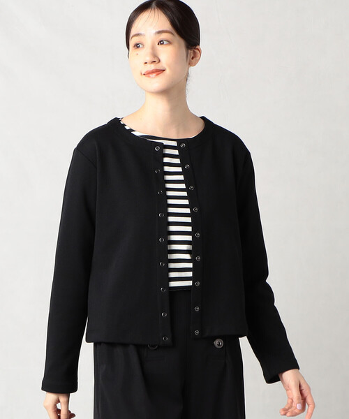 Comme　Ca　Mature（コムサマチュア）の「裏毛スナップカーディガン（カーディガン/ボレロ・レディース・ネイビー/ブラウン/ブラック・FREE）」の8枚目の写真