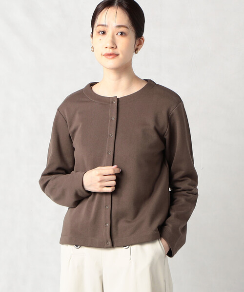 Comme　Ca　Mature（コムサマチュア）の「裏毛スナップカーディガン（カーディガン/ボレロ・レディース・ネイビー/ブラウン/ブラック・FREE）」の14枚目の写真