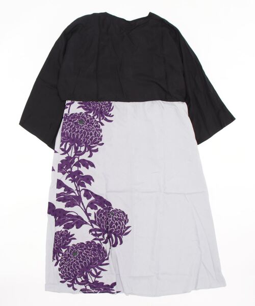 カヤ(カヤ)の「【カヤ】昇り菊ワンピース UV羽織付き(ワンピース・レディース・スミクロ/ライトグレー/ネイビー/キナリ/グリーン系その他・FREE)」の7枚目の写真