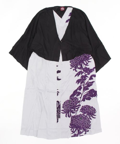 カヤ(カヤ)の「【カヤ】昇り菊ワンピース UV羽織付き(ワンピース・レディース・スミクロ/ライトグレー/ネイビー/キナリ/グリーン系その他・FREE)」の6枚目の写真